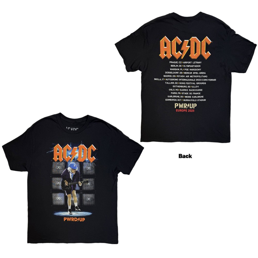 AC/DC - Angus Amps EU Tour '25 Herren TShirt - Schwarz